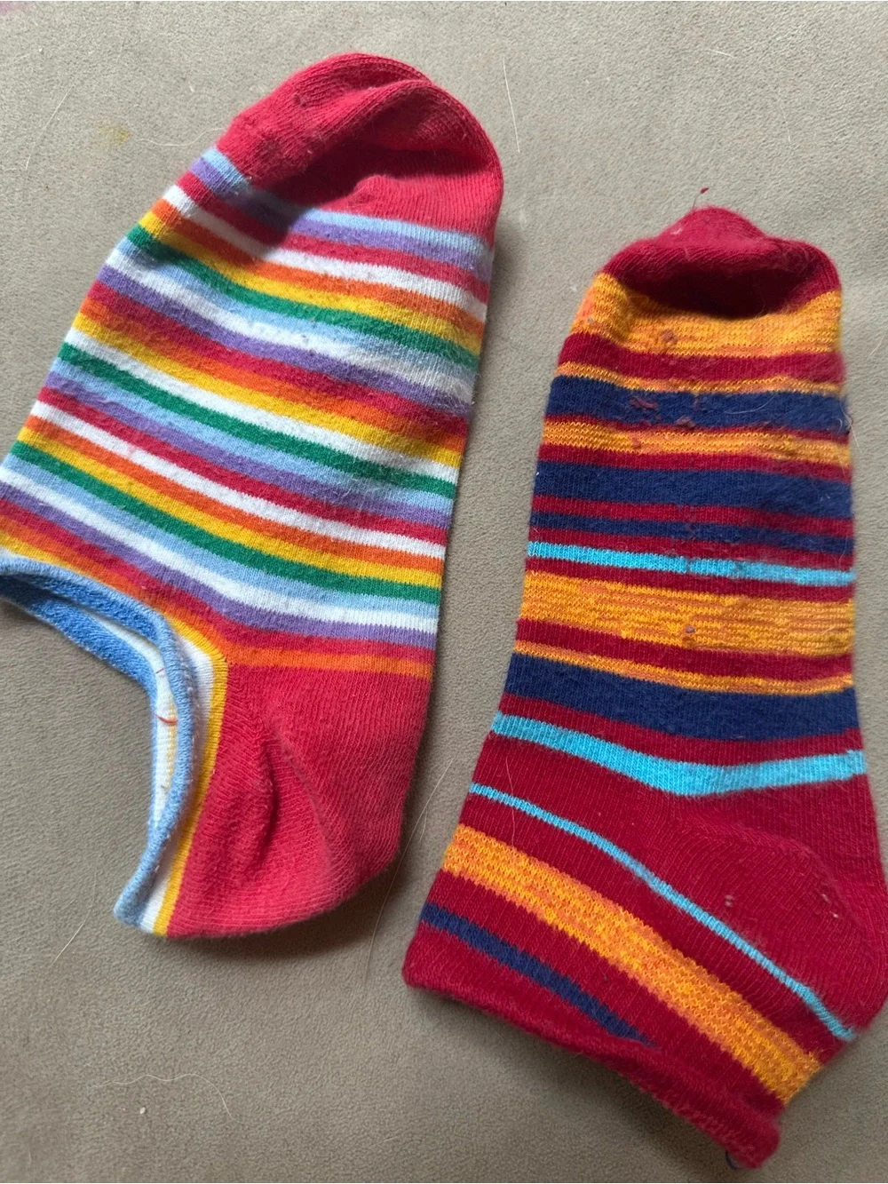 Women’s Colorful No-Show Stripe Socks - Multi-Color from Kb